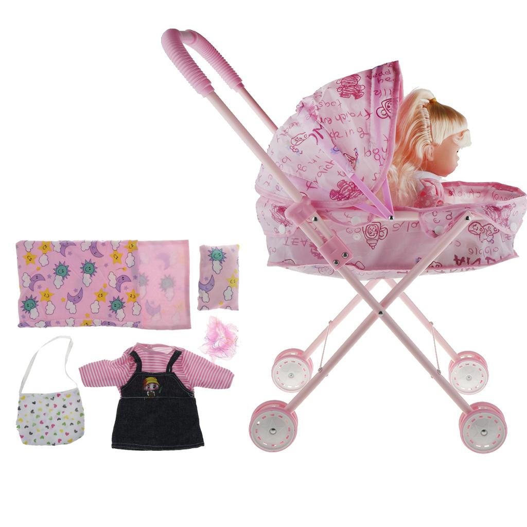 Mini Reborn Infant Doll Nursing Supplies - Newborn Baby Doll & Stroller Toys