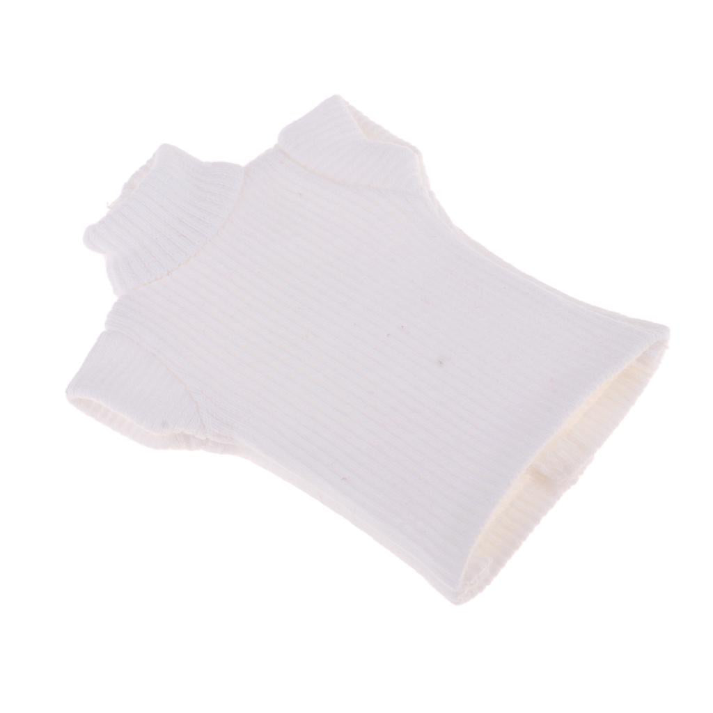1/6 Ball Jointed Doll Clothes Knit Sweater Vest for Blythe Dolls White