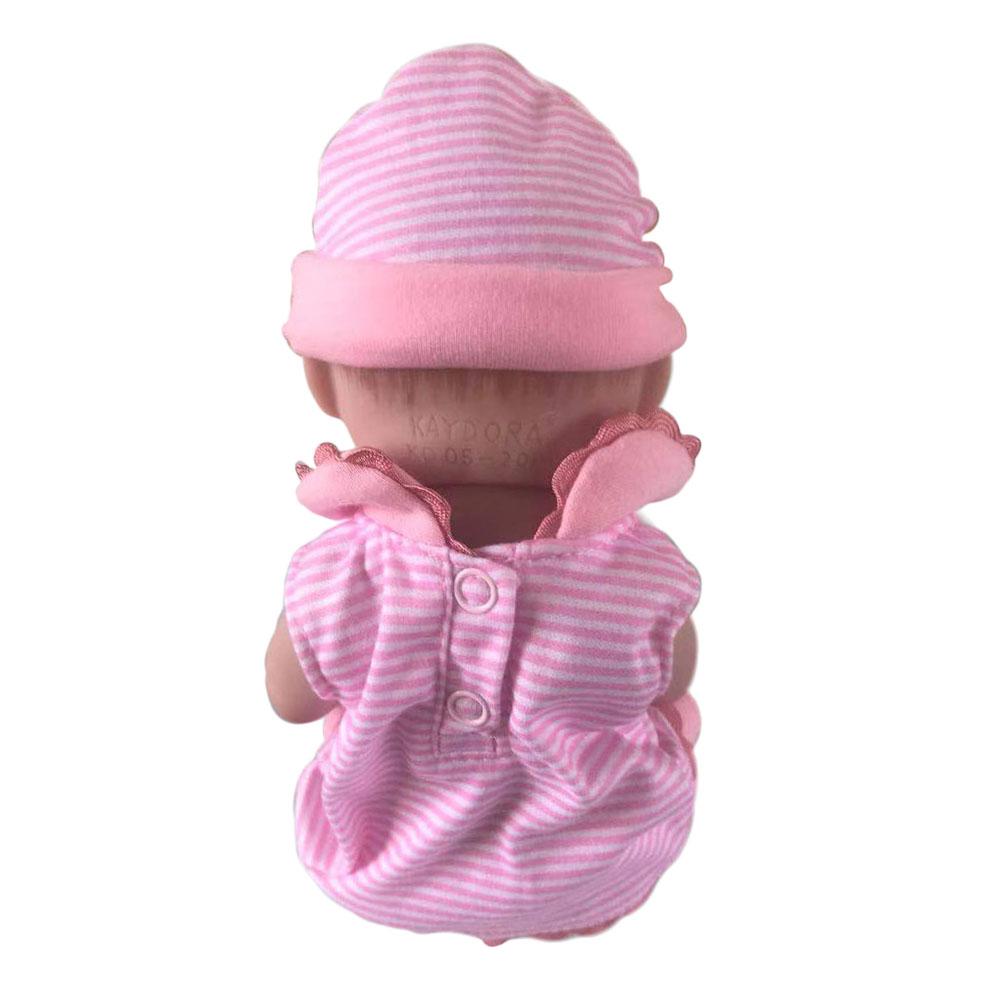 28cm Lifelike Vinyl Reborn Dolls Newborn Babies Doll Costume Alive Girl Pink