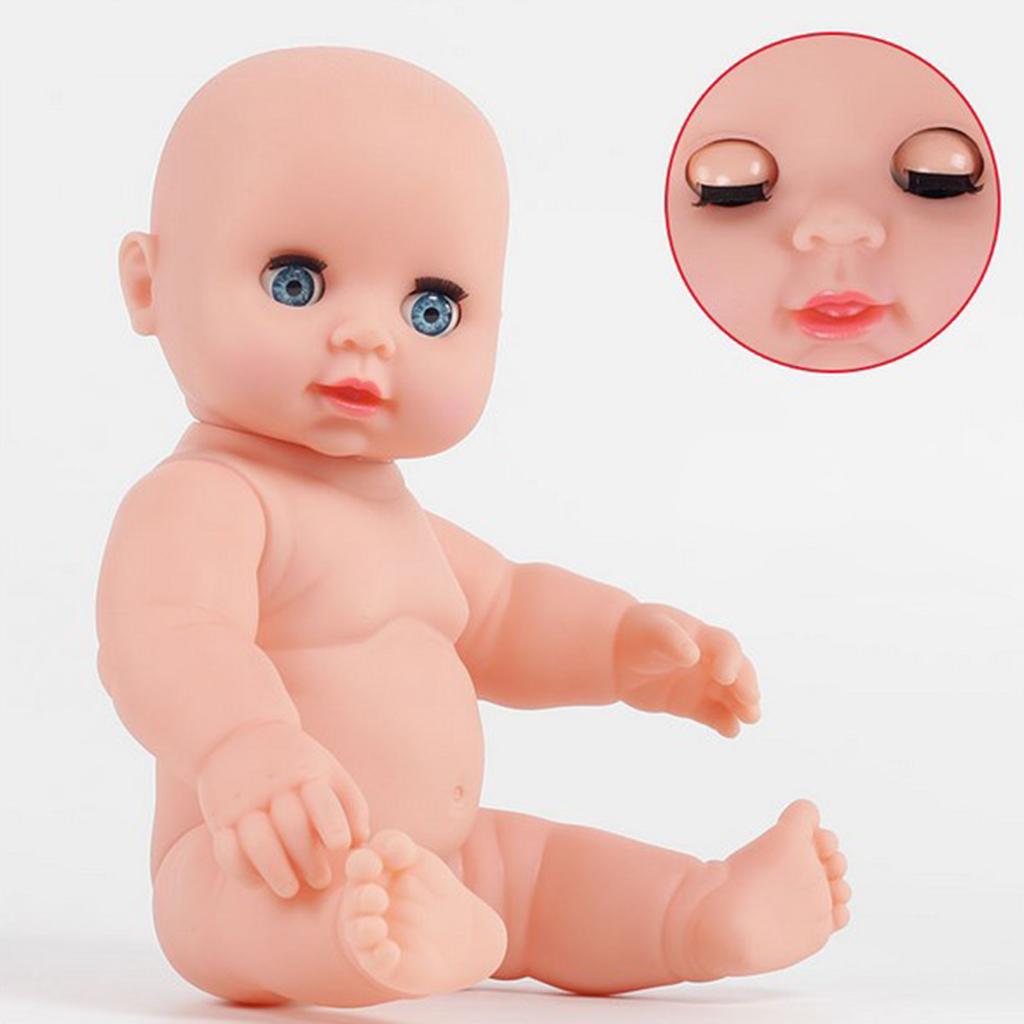 30cm Lovely Lifelike Newborn Baby Doll Model Soft Vinyl in Pink Jumpsuit