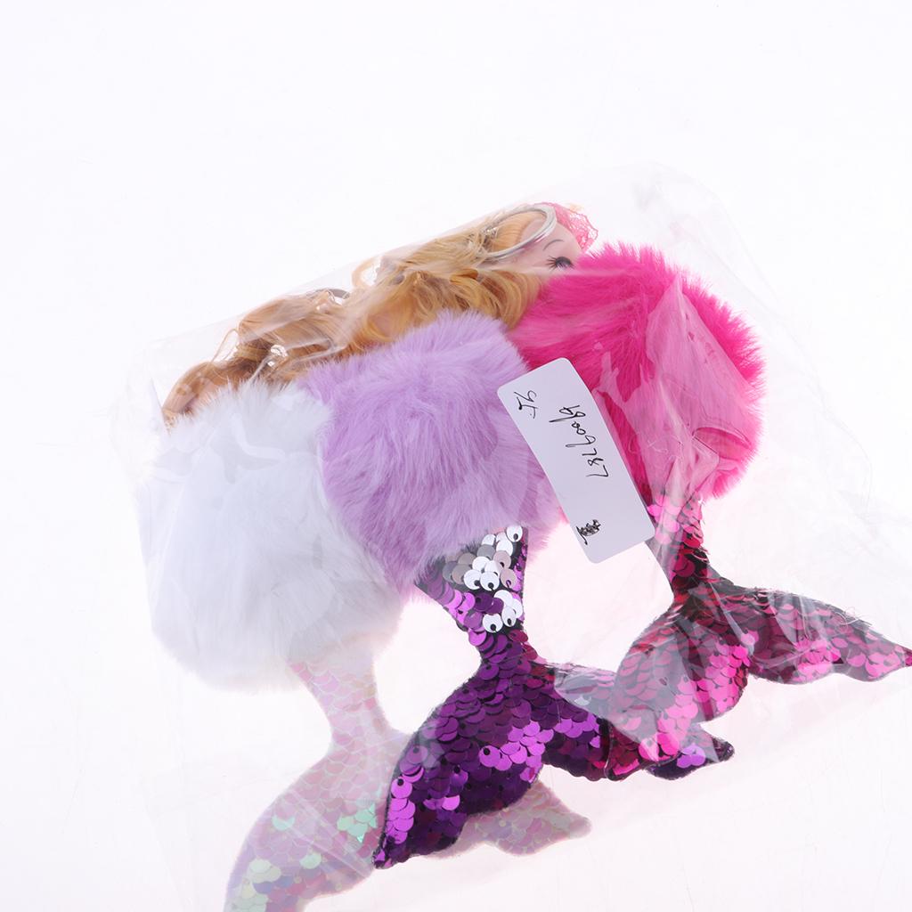 Lovely 20cm Princess Mermaid Doll Keychain Girl Bag Charm Pendent Key Rings