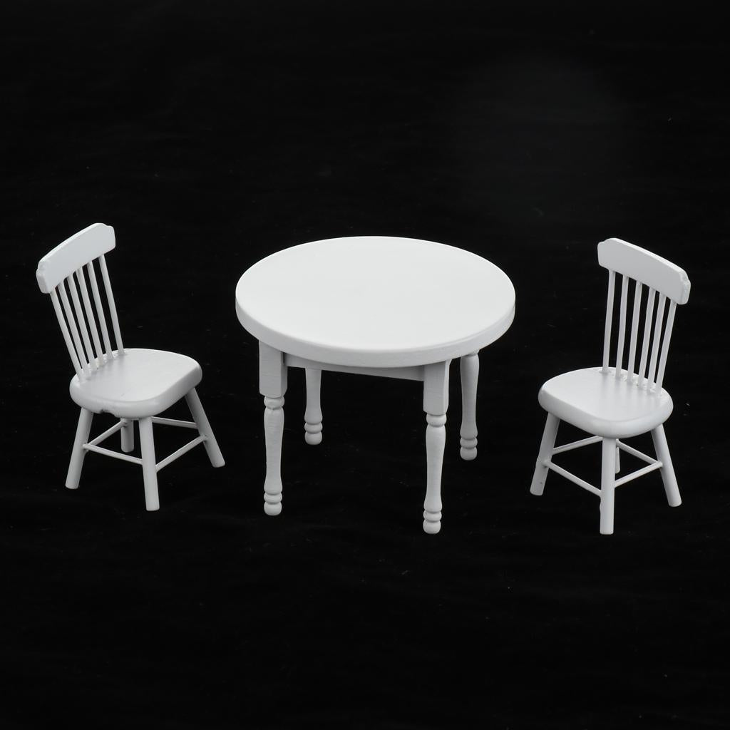1/12 Dollhouse Miniature Dining Table and Chairs Set Kitchen Furniture Decor