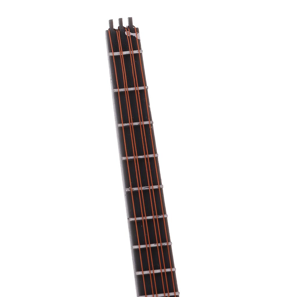 1/6 Miniature Wooden Guitar Musical Instrument Model Dollhouse Decor #C