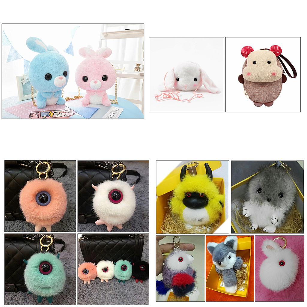 100pcs Acrylic Doll Eyeballs Eyes for Kids DIY Making Crafts Accs Black 6mm