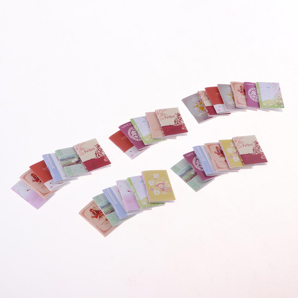 6 Pieces 1/12 Dollhouse Miniature Handmade Notebooks Model Kids Toy Accs
