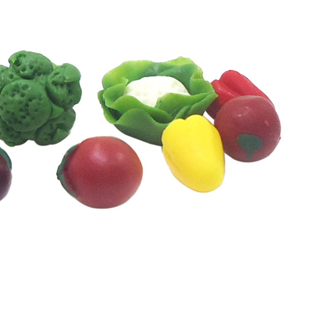 1/12 Dolls House Miniature Assorted Vegetables For Kitchen Accessory 7 Piece