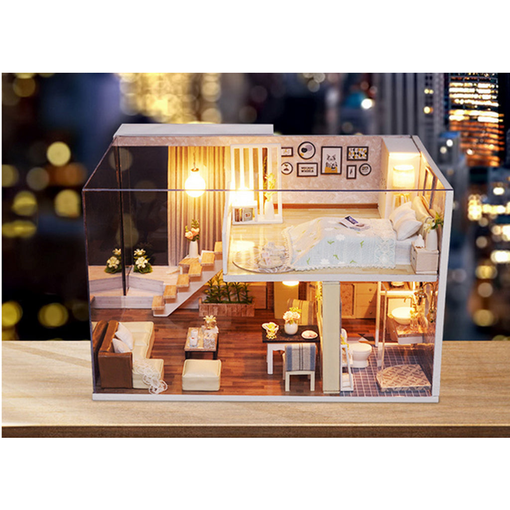 1/24 DIY Miniature Dollhouse Kit with Furniture Model Simple Life Kids Gift