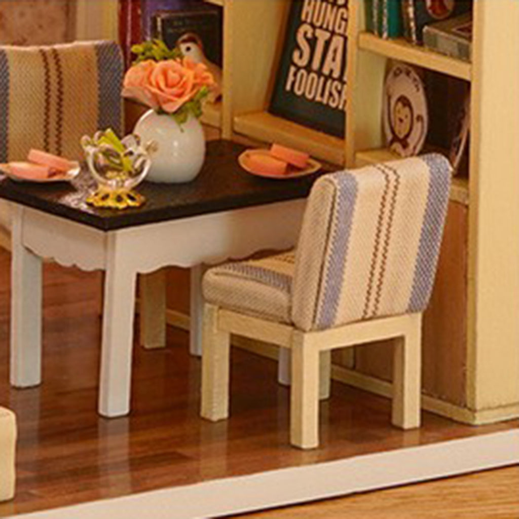 1/24 DIY Miniature Dollhouse Kit with Furniture Model Simple Life Kids Gift