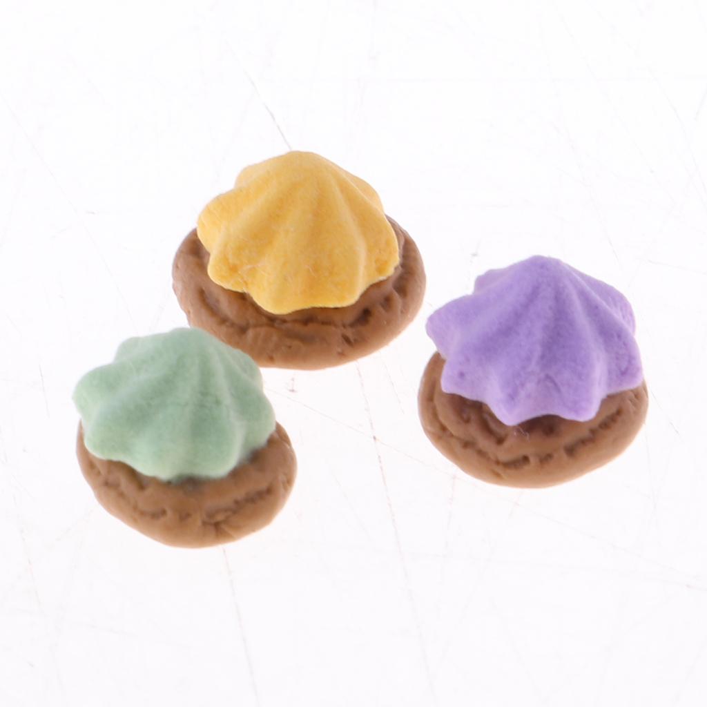 Miniature Food Realistic Tiny Cookies/Waffles for 1:12 Dollhouse A