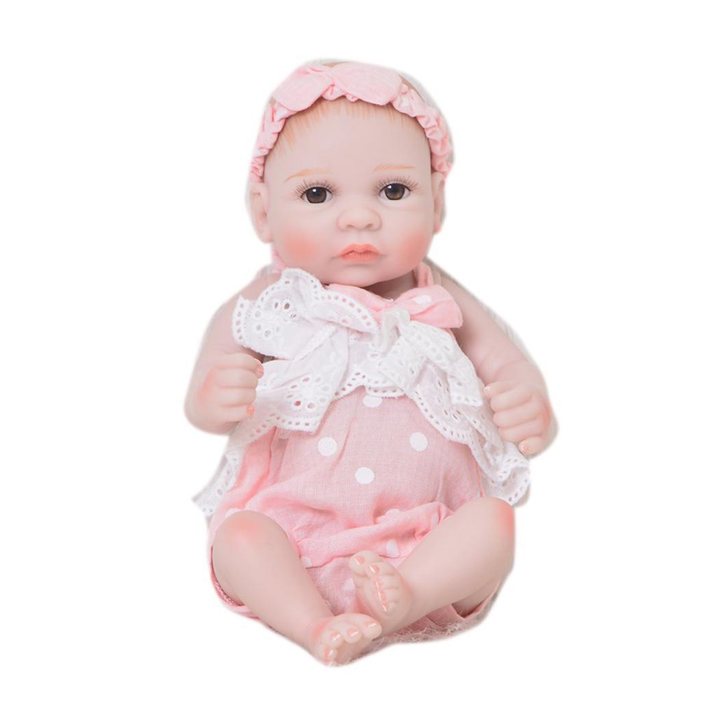 Printed Princess Dress Rompers Headband For Newborn Baby Girl Doll Clothing