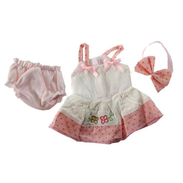 3pcs Cute Braces Dress Briefs Suit Pink for 10-11inch Reborn Doll Accessory