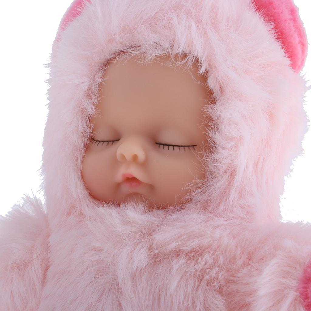 Cute Sleeping Baby Doll Key Chain Keyring Bags Car Charm Pendant Pink
