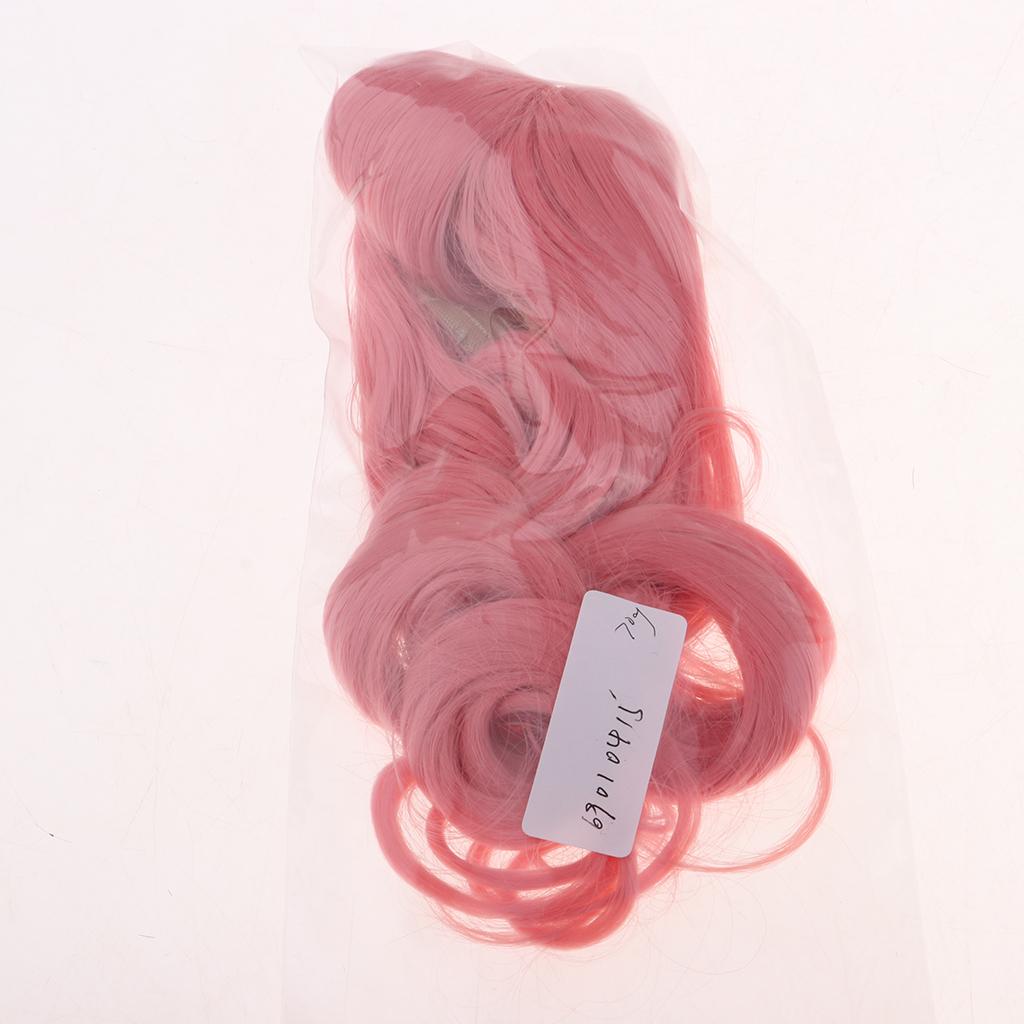 Lovely Doll Curly Hair for Blythe Doll 1/3 BJD Dolls DIY Making Dark Pink