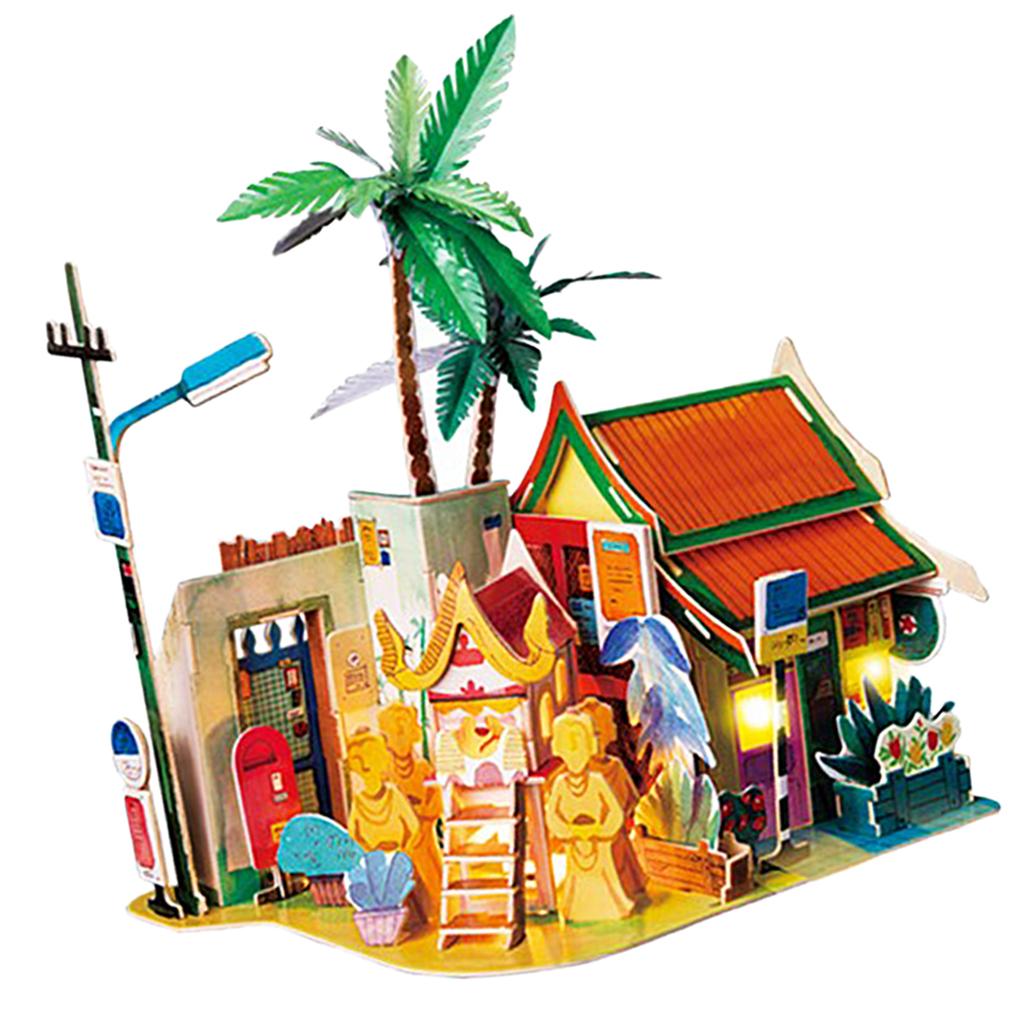 1/24 DIY Dollhouse Miniature Kit with Furniture Accessories -Thai Style