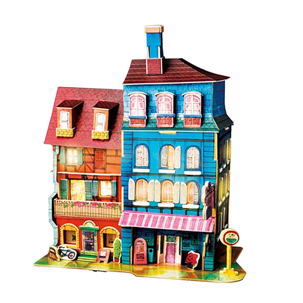 1/24 DIY Dollhouse Miniature Kit with Furniture -Colmar Style