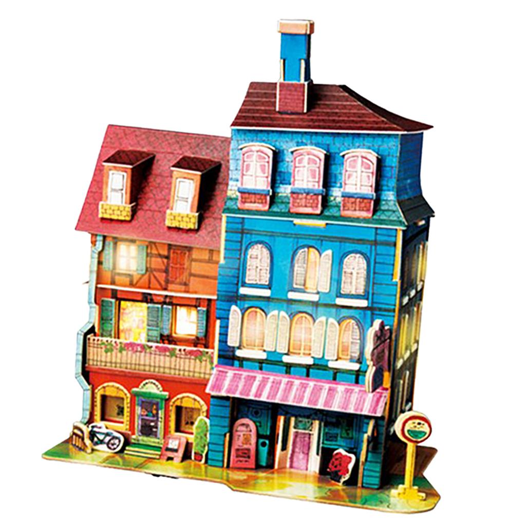 1/24 DIY Dollhouse Miniature Kit with Furniture -Colmar Style
