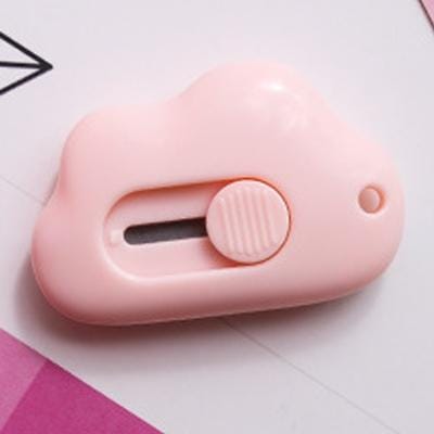 3 PCS Cute Cloud Mini Portable Utility Knife Paper Cutter (Pink)