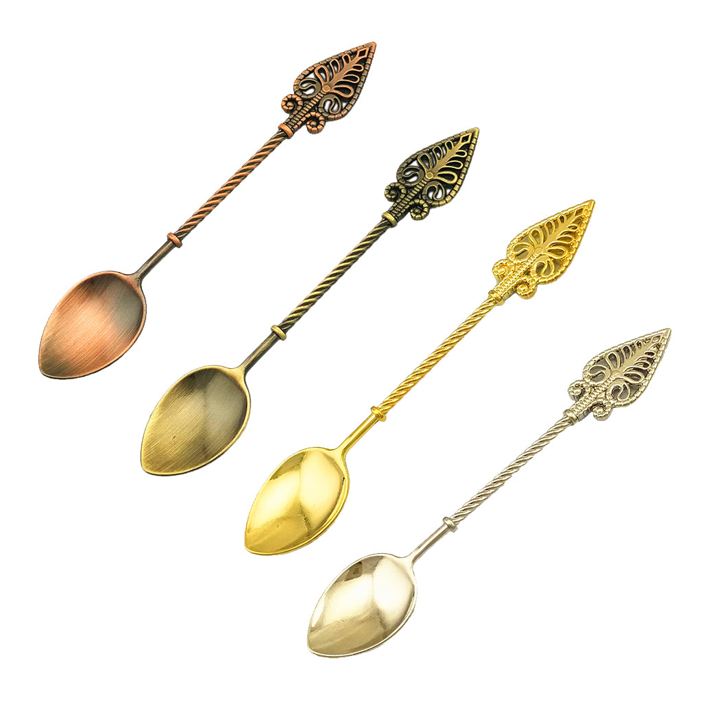 Vintage Ice Cream Tea Coffee Spoon Small Condiment Spoons Sugar Gold