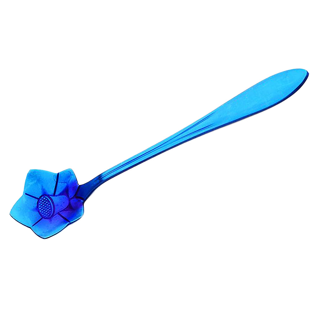 Teaspoons Stainless Steel Coffee Tea Spoon Dessert Sugar Spoons Blue 4