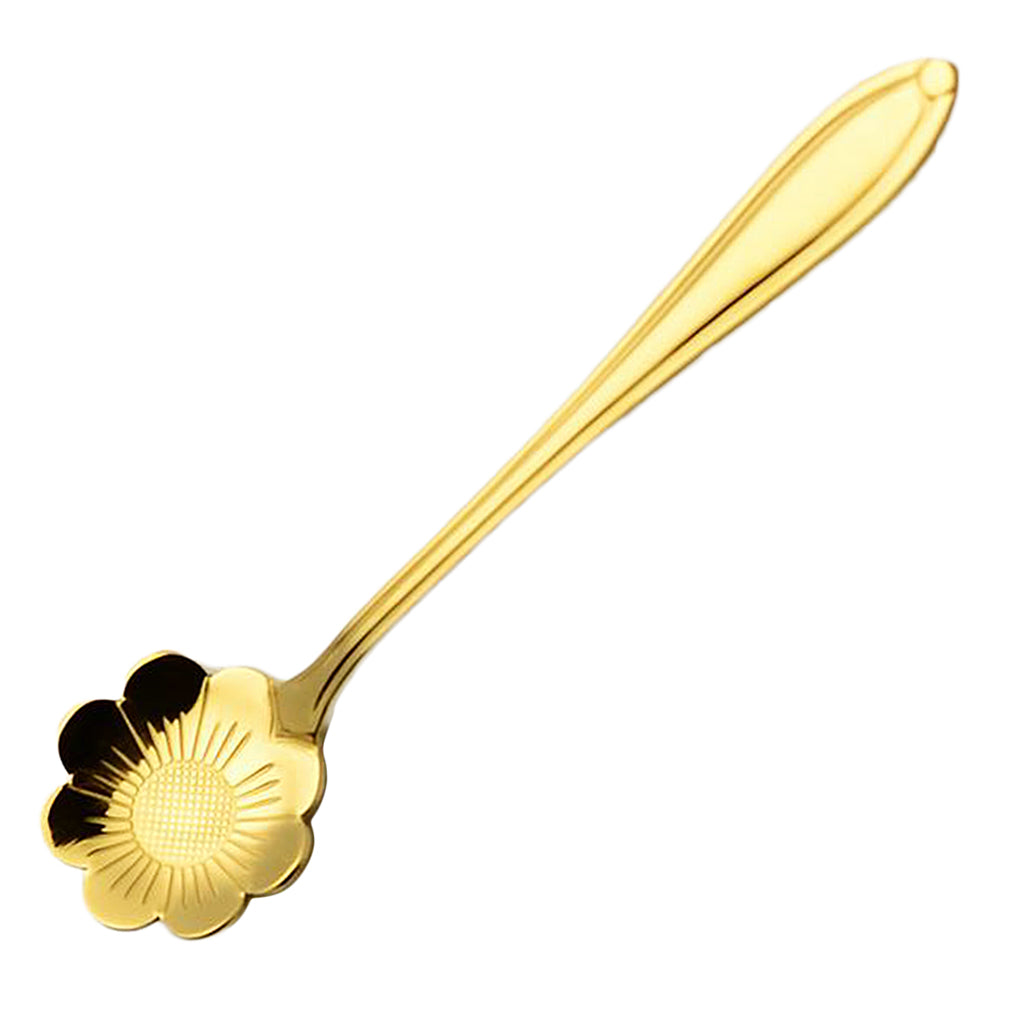Teaspoon Set of 8 Teaspoons Coffee Tea Spoon Sugar Spoon Stainless Golden