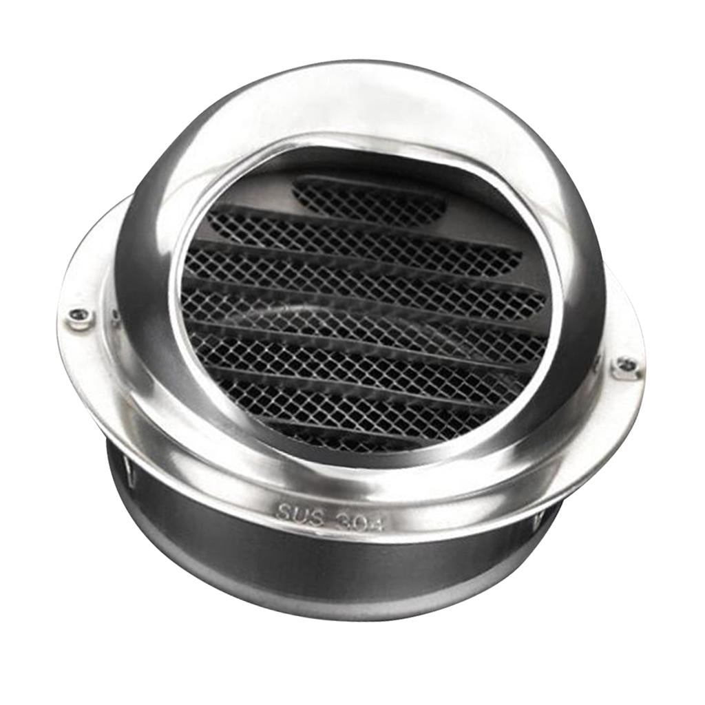 Stainless Steel Round Air Vent Grill For Extractor - Bull Nosed 15cm