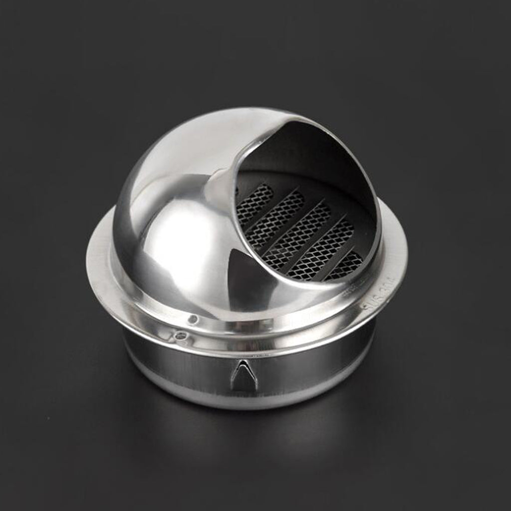 Stainless Steel Round Air Vent Grill For Extractor - Bull Nosed 15cm