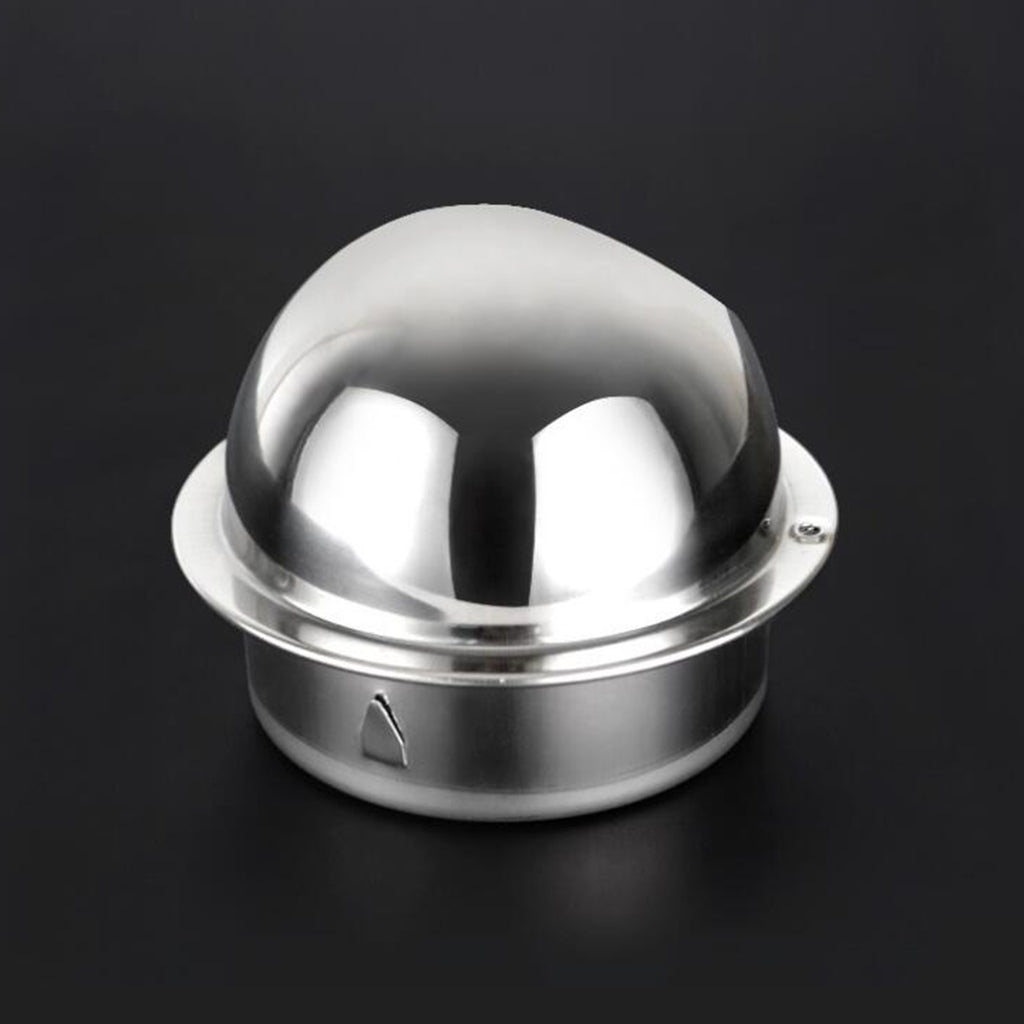 Stainless Steel Round Air Vent Grill For Extractor - Bull Nosed 15cm