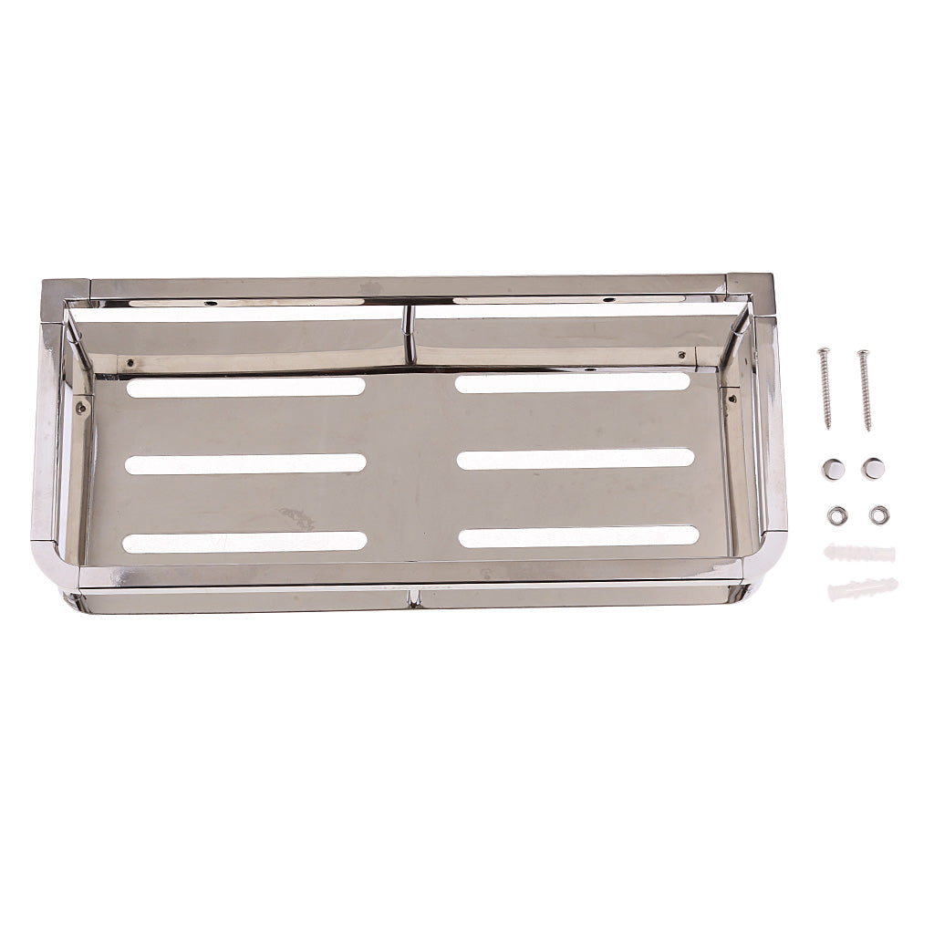 Modern Bathroom Shower Shelf Storage Basket Caddies 30x13x6.5cm Polished