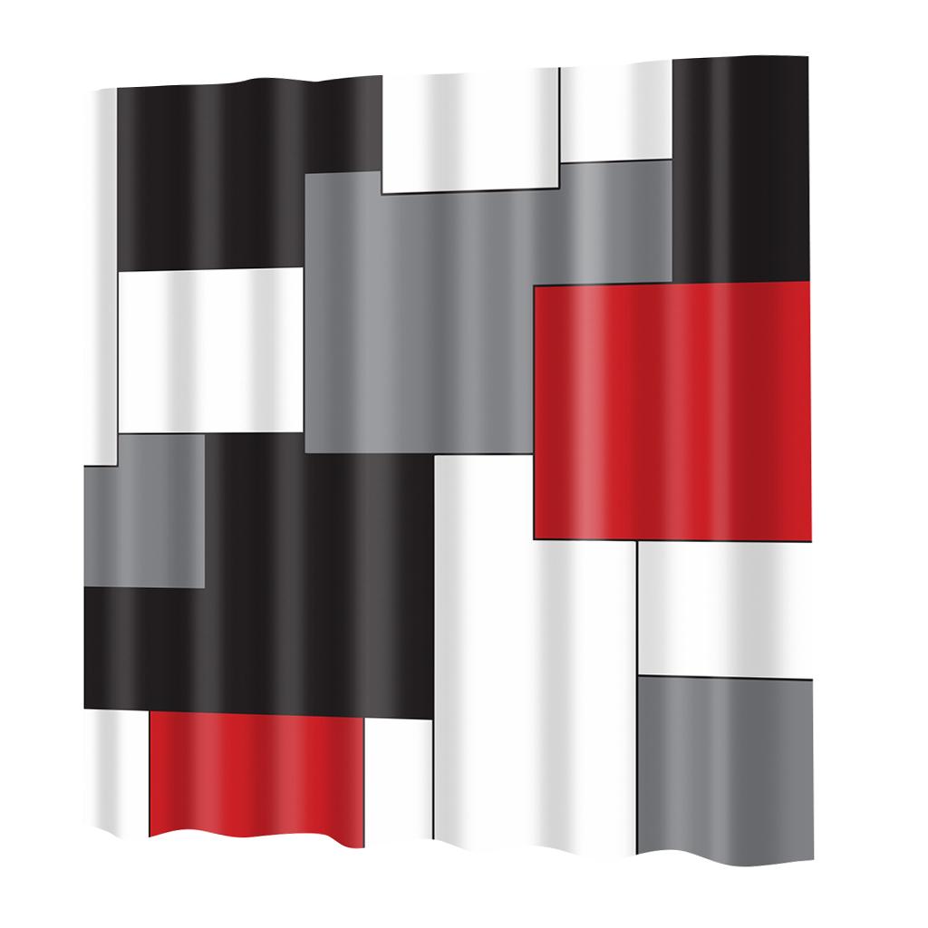 1 Pc Bathroom Digital Printing Polyester Shower Curtain 180x180 cm B1211