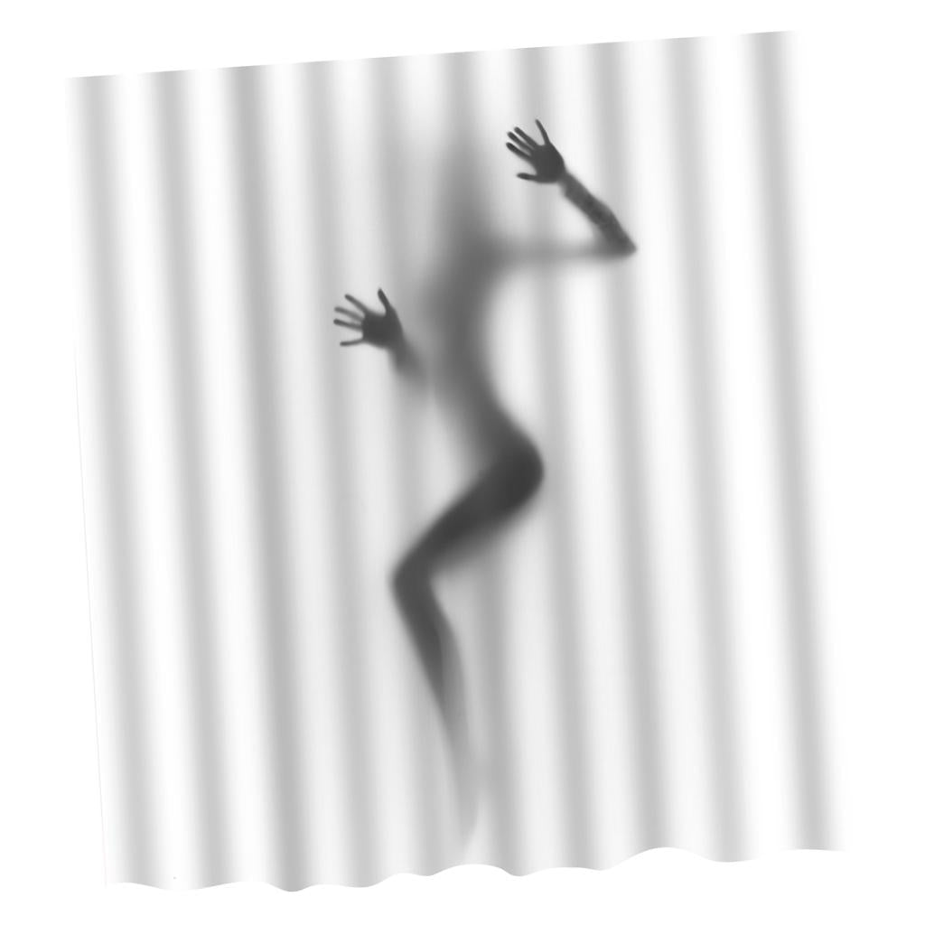 Novelty Bathroom Digital Printing Polyester Shower Curtain Waterproof C0334 180x180 cm