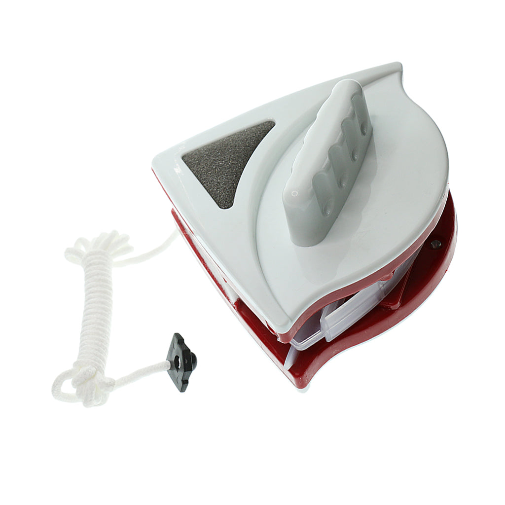 Magnetic Window Cleaner Double Side Glass Cleaning Wiper Dark Red 15-24MM