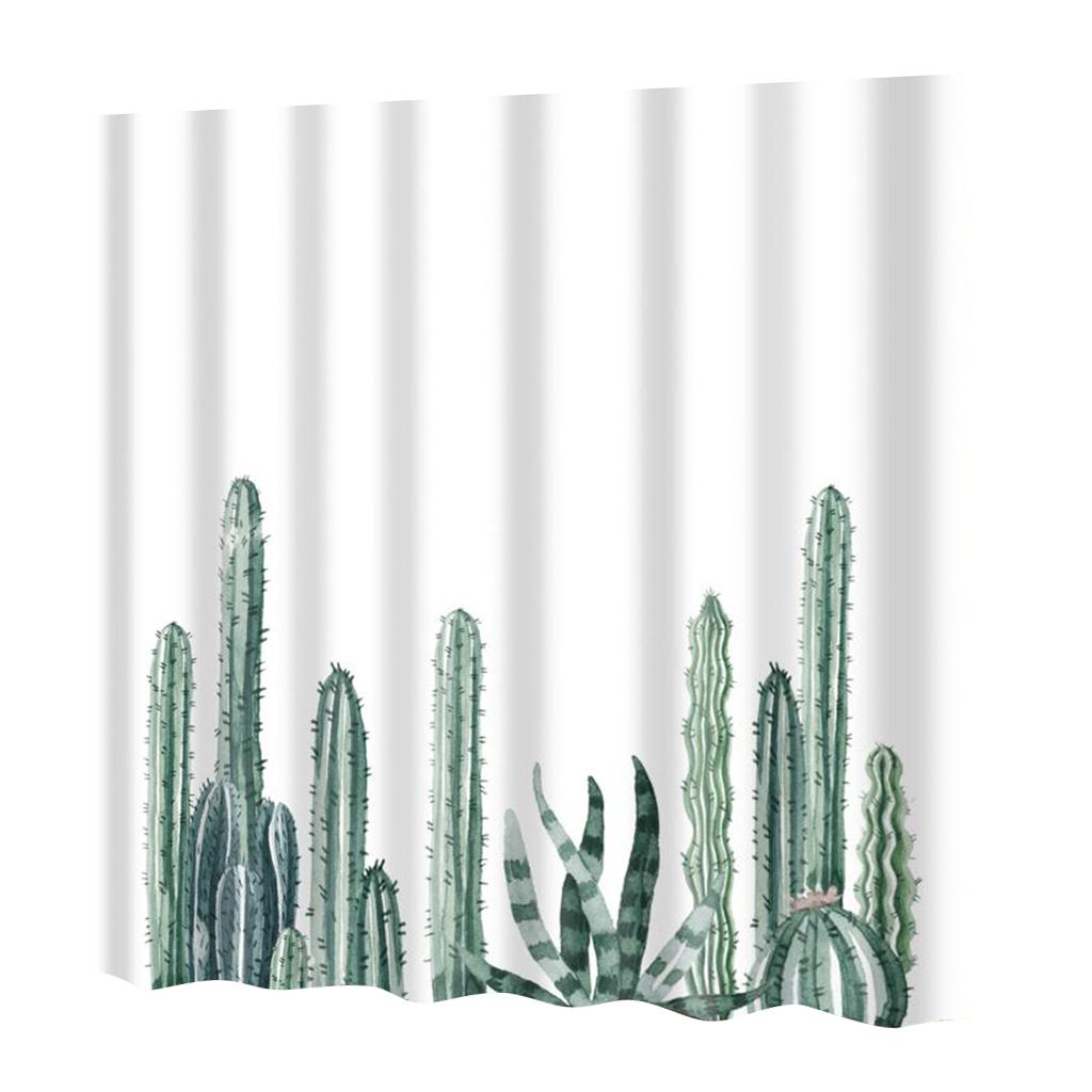 Digital Printing Bathroom Bathing Shower Curtain w/12 Hooks 180cm x 180cm 3
