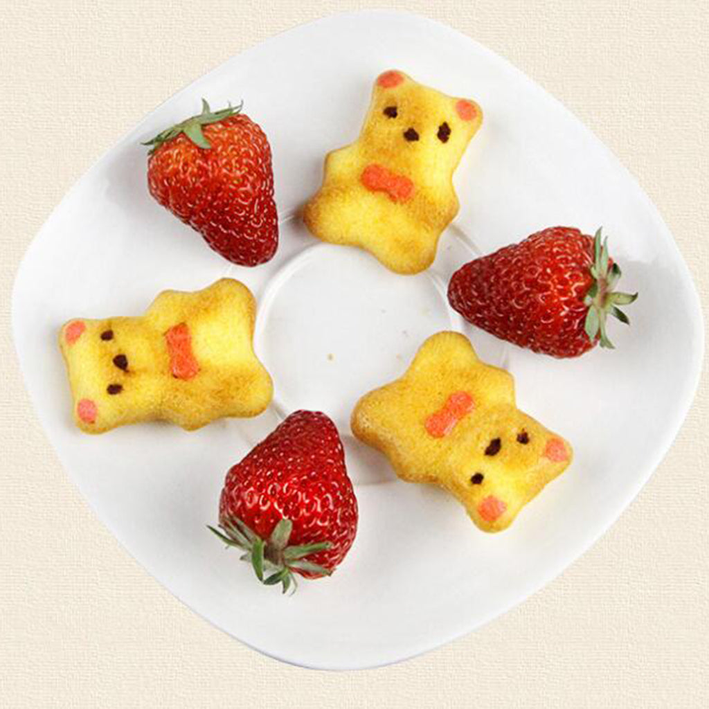 6-Cup Carbon Steel Cake Mould Baking Tray Pan Bakeware Little Bear