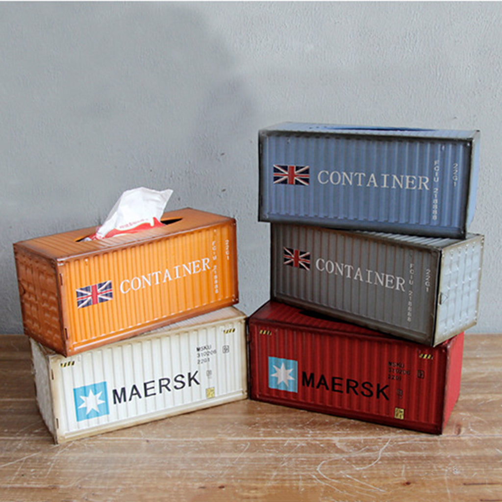 Metal Tissue Box Cover Home Car Napkin Toilet Paper Holder Gray UK Flag