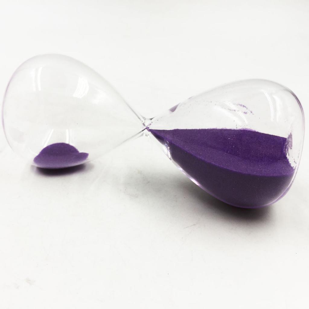 15 Minutes Sandglass Hourglass Sand Clock Timers Desktop Clock Purple