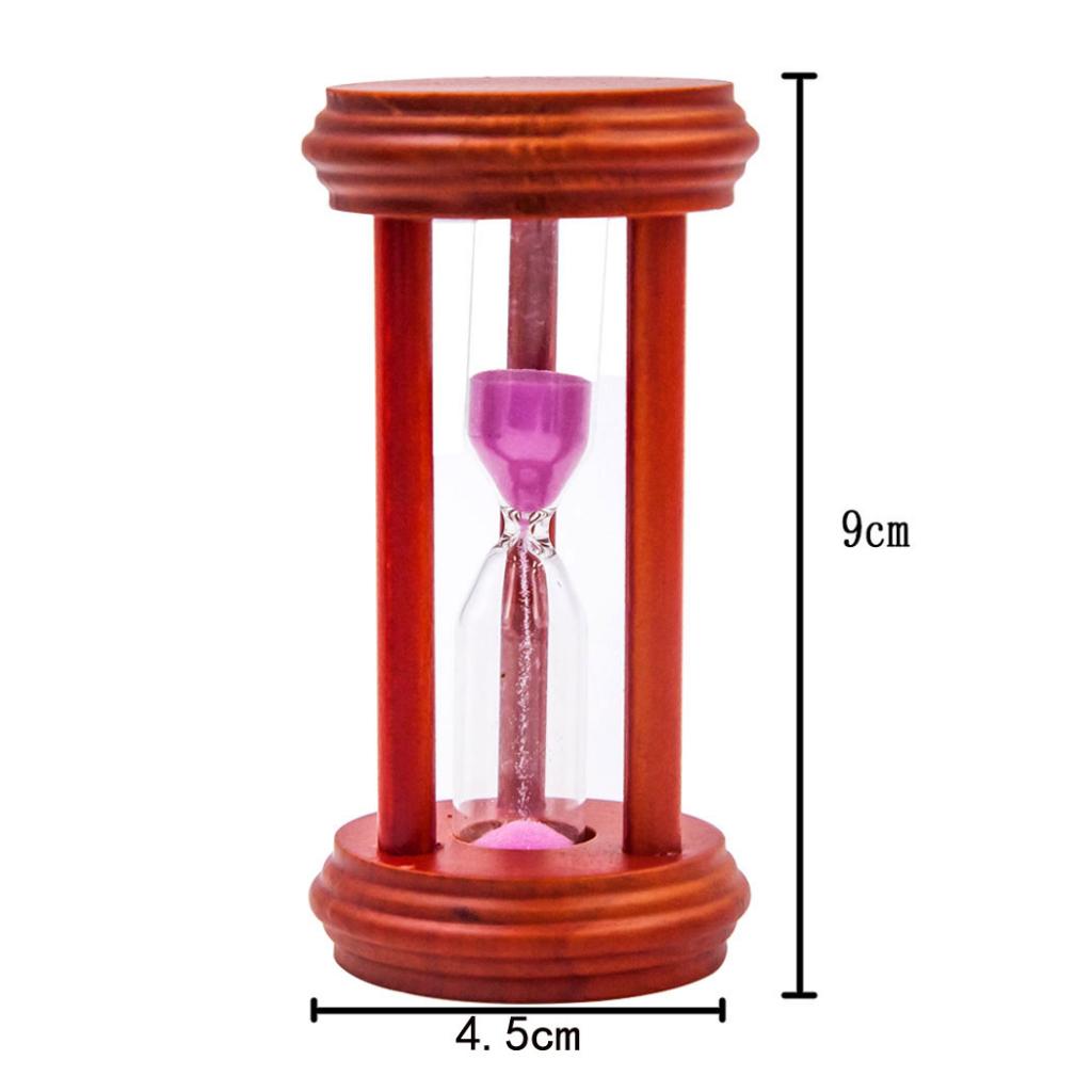 3 Min Hourglass Wood Sand Timer Clock For Kitchen Cooking Kids Learning Pink