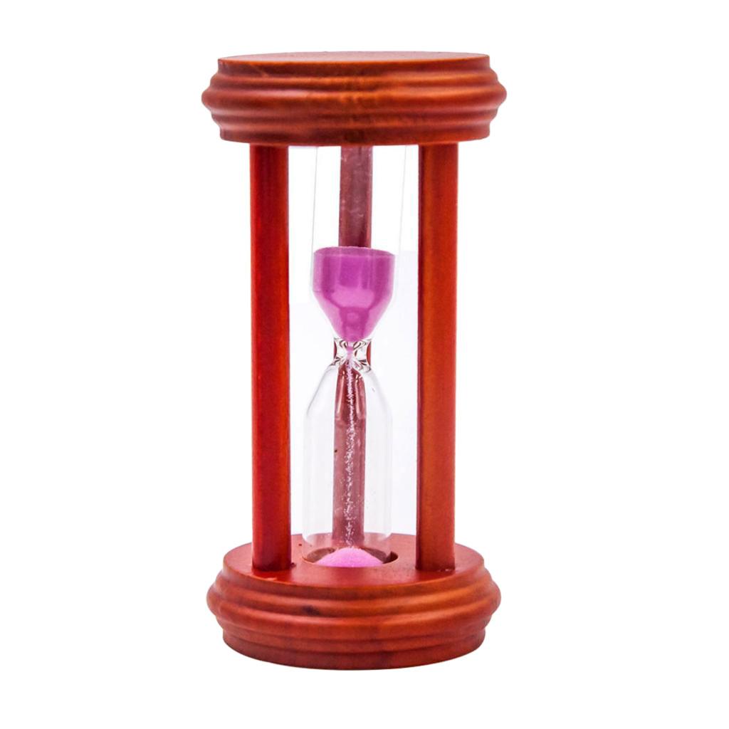 3 Min Hourglass Wood Sand Timer Clock For Kitchen Cooking Kids Learning Pink