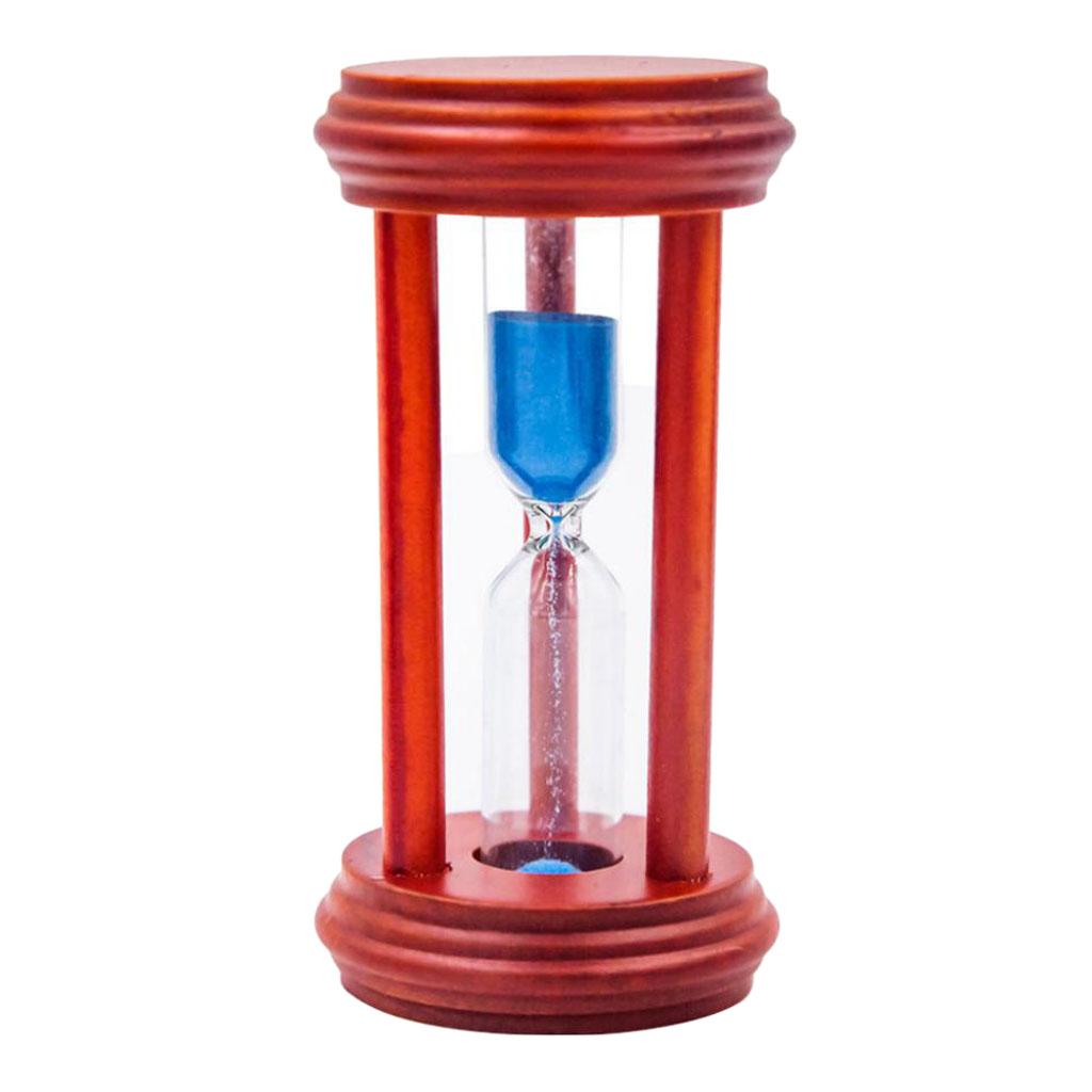 3 Min Hourglass Wood Sand Timer Clock For Kitchen Cooking Kids Learning Blue