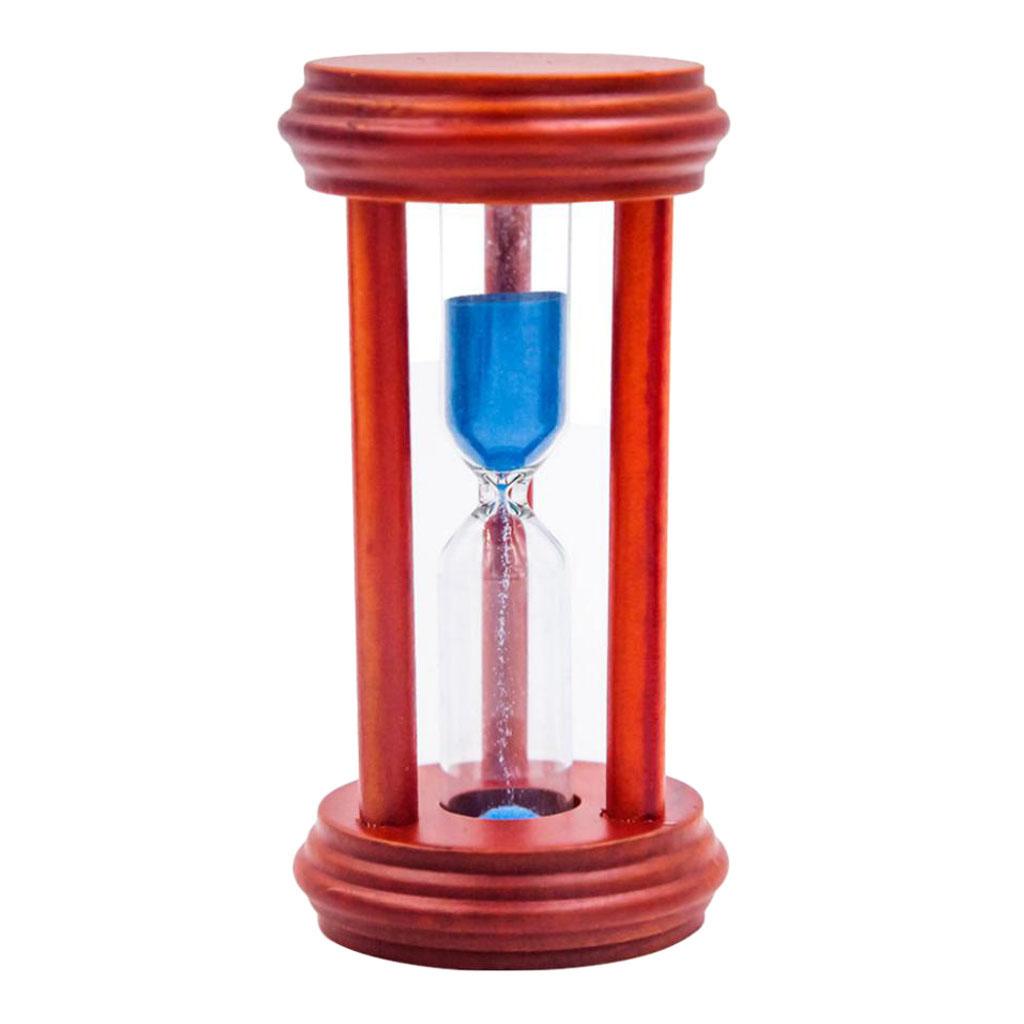 3 Min Hourglass Wood Sand Timer Clock For Kitchen Cooking Kids Learning Blue
