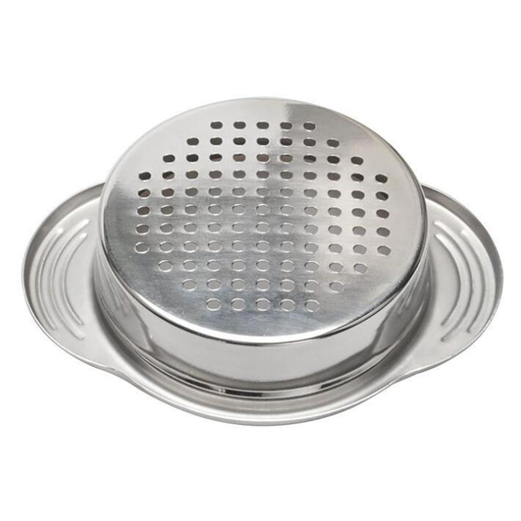 2 x Can Tin Colanders Kitchen Tuna Sweetcorn Strainer Stainless Steel Round