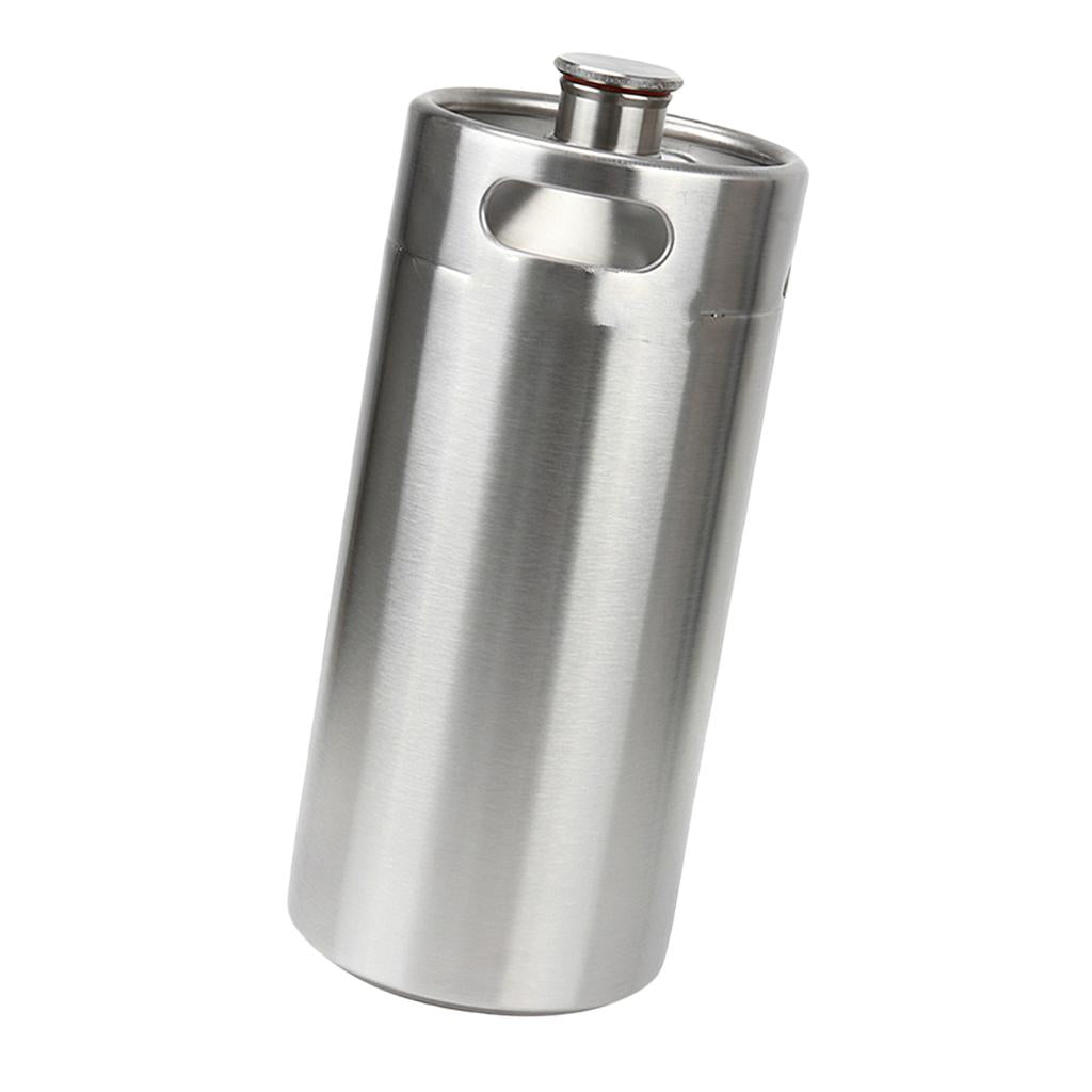 Keg Growler Mini Stainless Steel Beer Growler Wine Bottle Home Brewing 5L