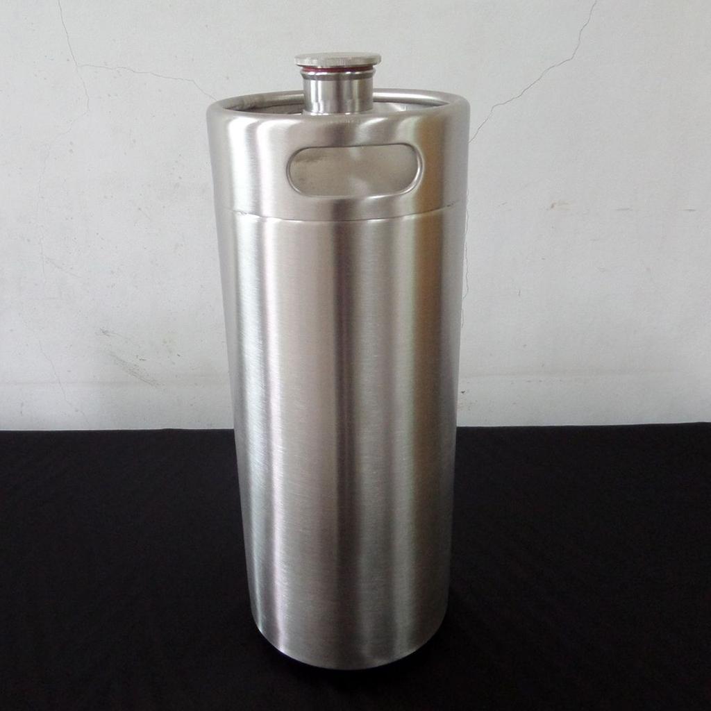 Keg Growler Mini Stainless Steel Beer Growler Wine Bottle Home Brewing 5L