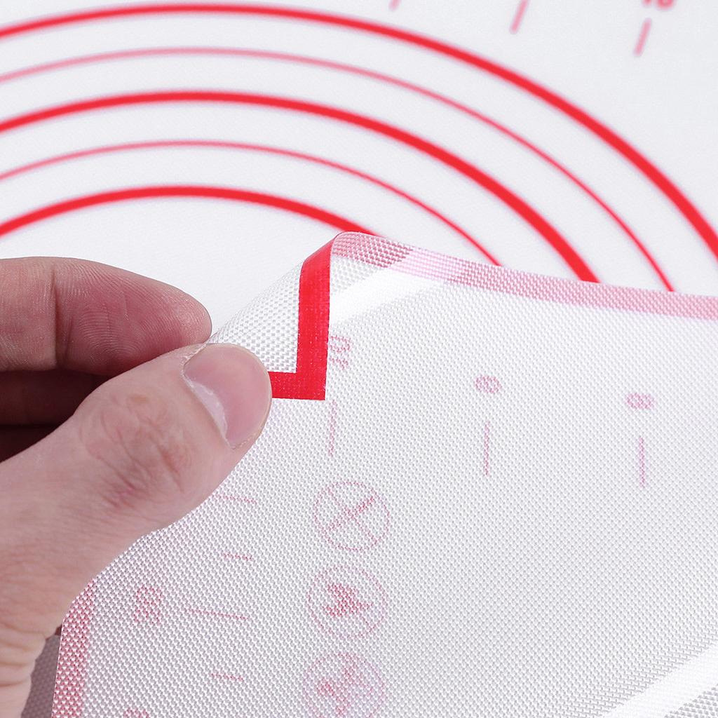 Baking Mats Silicone Cake Dough Kneading Rolling Non-Stick Sheet 60x40 Red