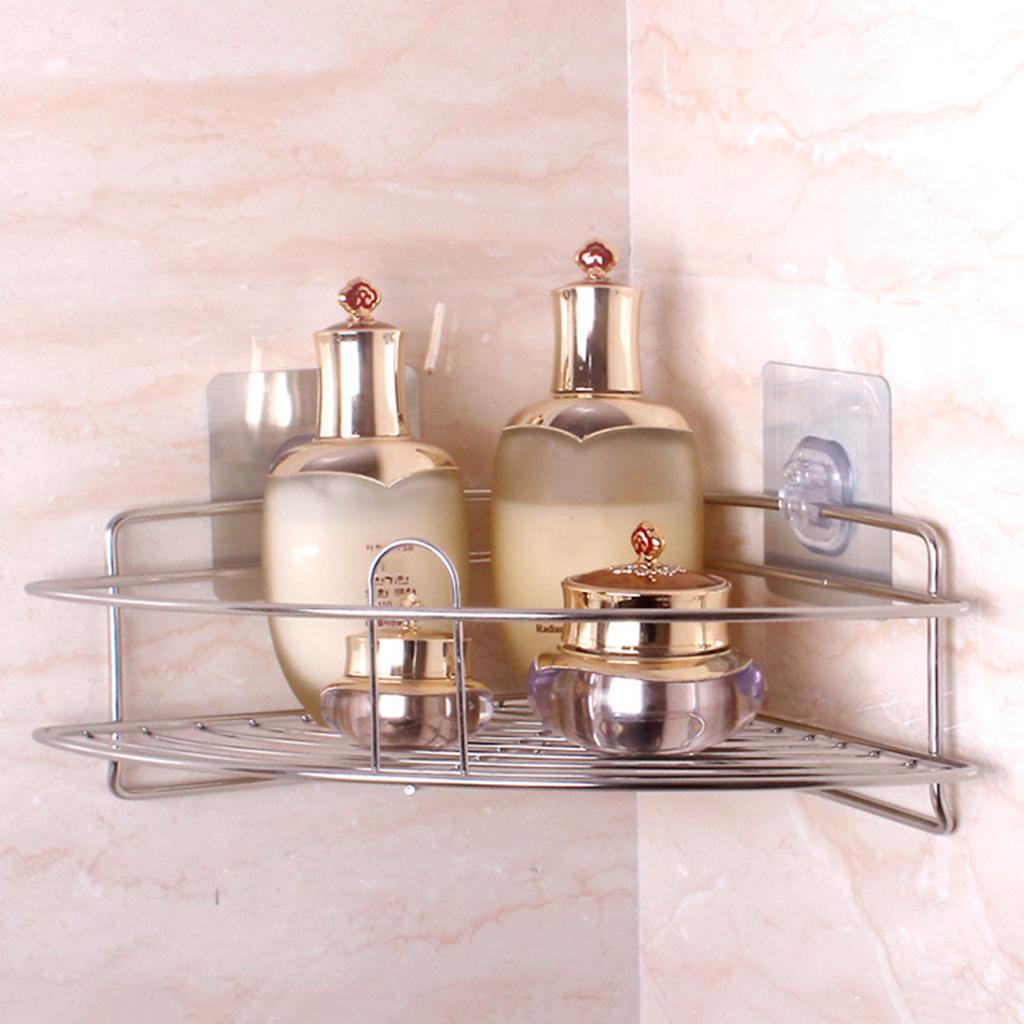 Triangle Storage Caddy for Bathroom Shower Rack Wall Corner Shelf Holder