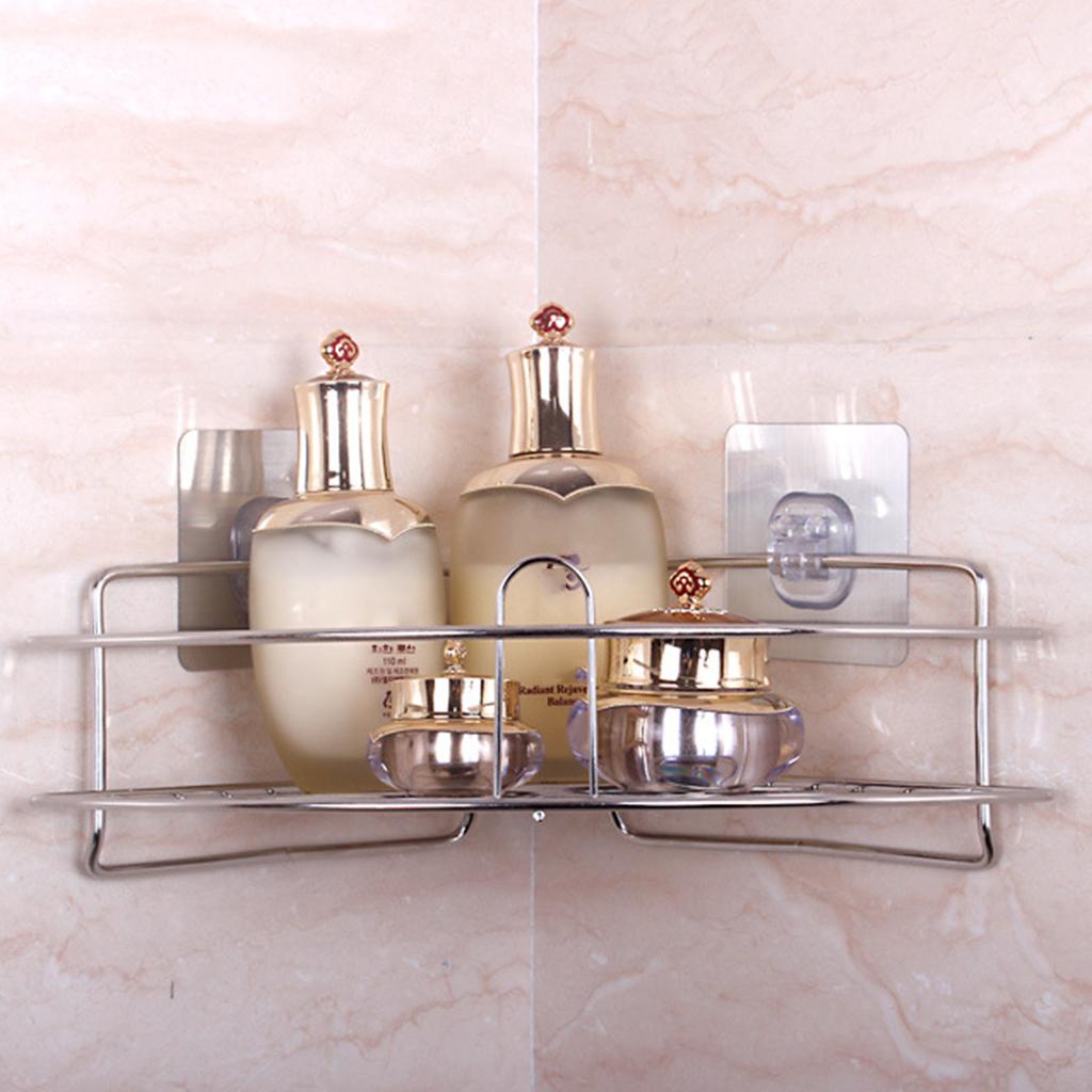 Triangle Storage Caddy for Bathroom Shower Rack Wall Corner Shelf Holder