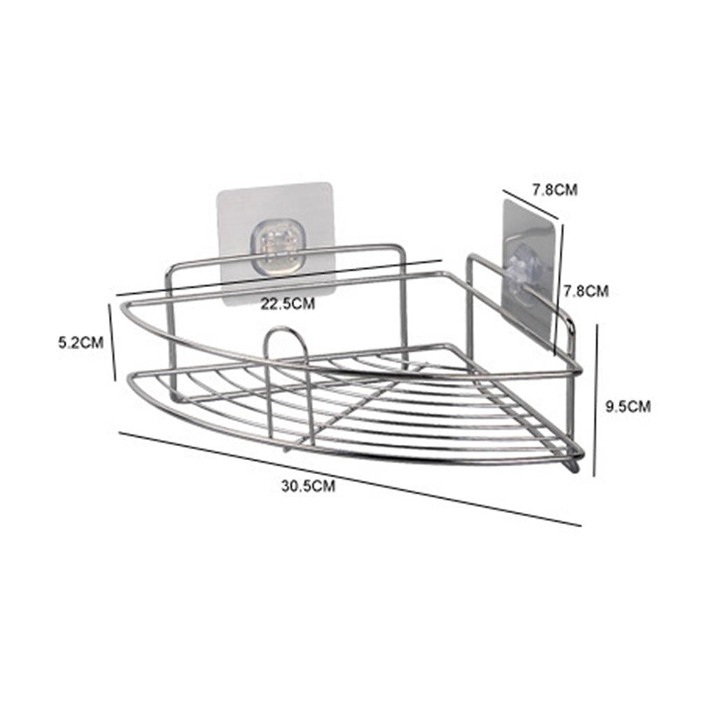 Triangle Storage Caddy for Bathroom Shower Rack Wall Corner Shelf Holder