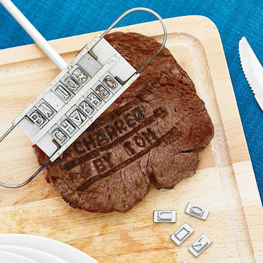 BBQ Branding Metal 55 Letters Barbecue Grill Tool Personalise Burgers Steak