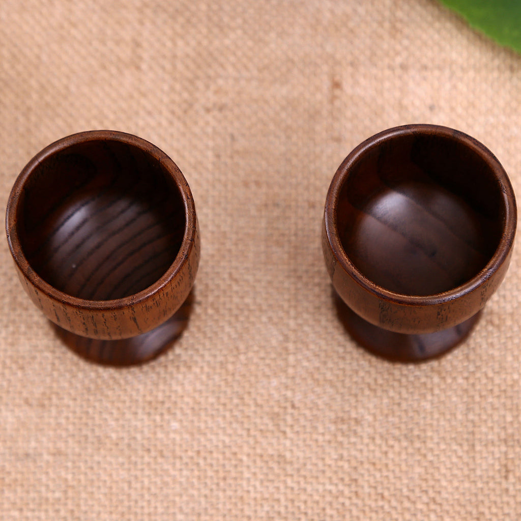 Natural Wooden Cup Handmade Coffee Tea Beer Juice Milk Mug Drink 4.5x7cm