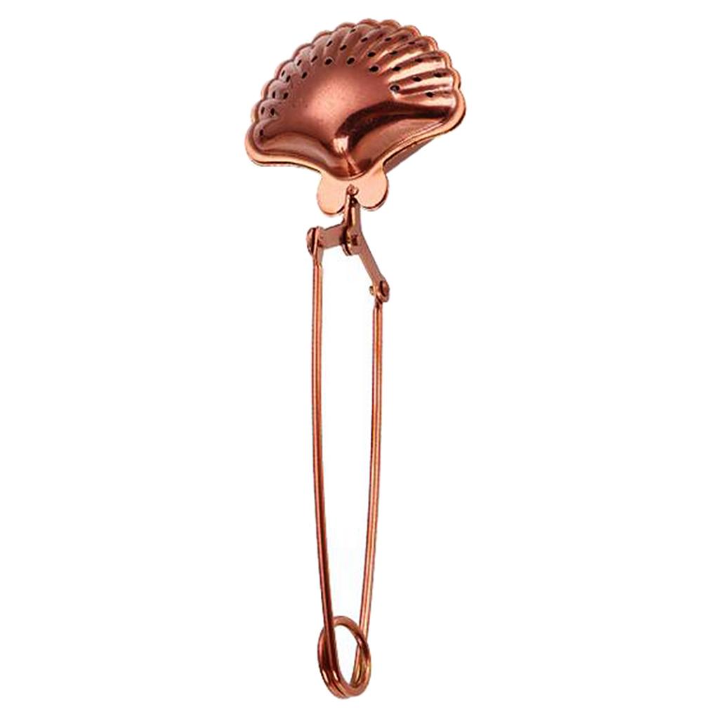 Tea Infuser Spice Filter Mesh Strainer Filter Stainless Shell Rose Gold