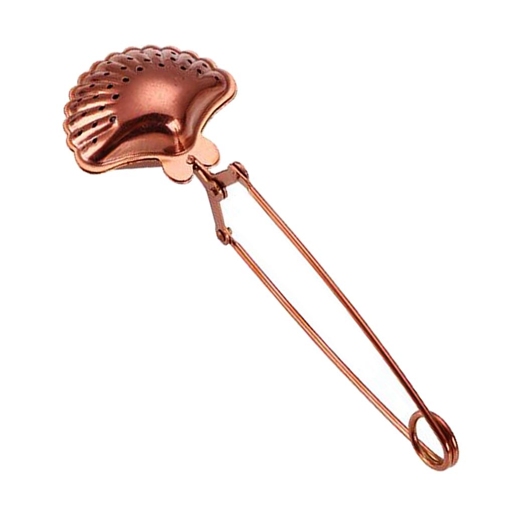 Tea Infuser Spice Filter Mesh Strainer Filter Stainless Shell Rose Gold